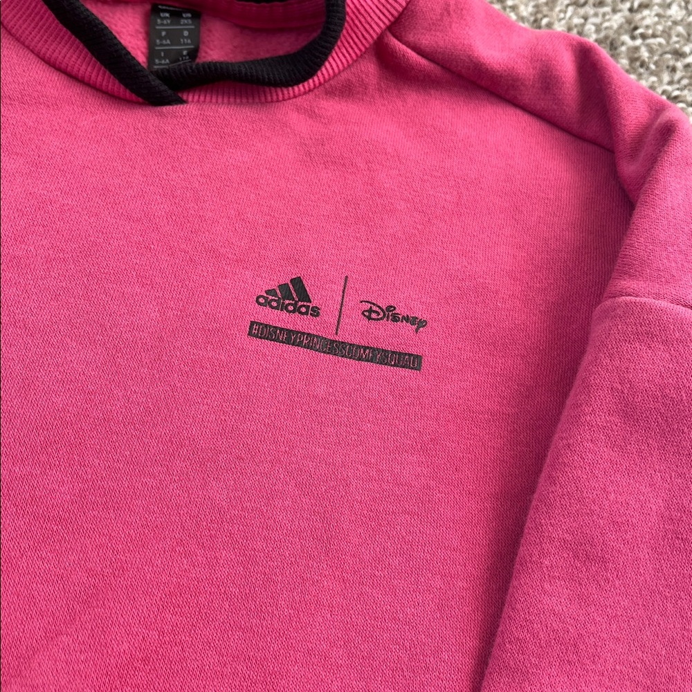 Adidas Two-Tone Pink and Black Sweatshirt